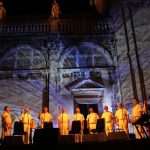 Unique performance in front of Cathedral 1 Vocal groups in front of the Cathedral 1 photo by Nora Novak