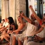 Unique performance in front of Cathedral 4 Vocal groups in front of the Cathedral 4 photo by Nora Novak