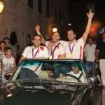 Wonderful reception of golden water polo players at Stradun 7 Golden water polo players at Stradun 24 photo by Nora Novak