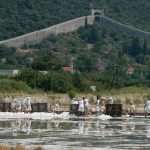 Sea salt harvest in Ston