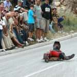 Homemade roller cart race in Konavle