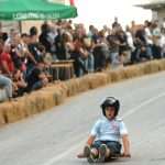 Homemade roller cart race in Konavle