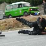 Homemade roller cart race in Konavle
