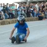 Homemade roller cart race in Konavle