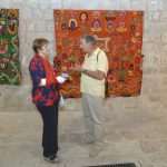 Exhibition 'Two lay down, three arose' opens 1 exbition embroidery 1