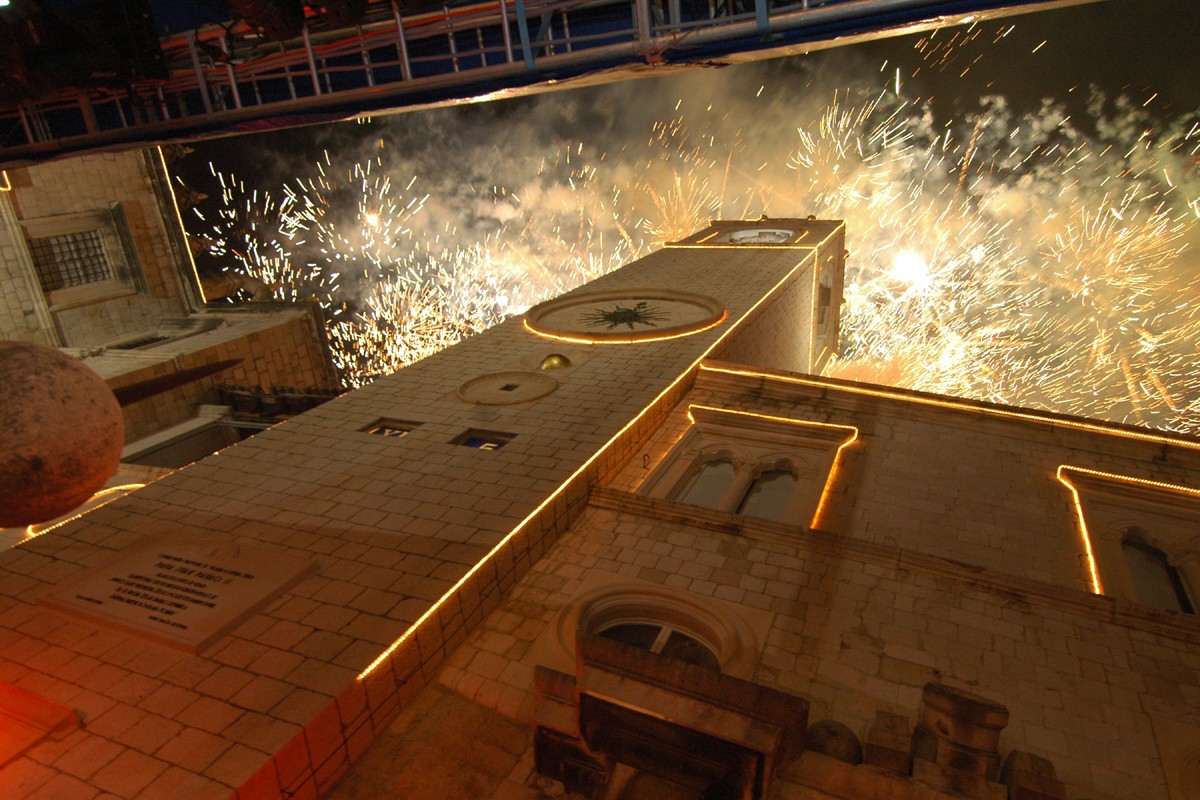 New Year fireworks in Dubrovnik