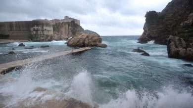 Southerly Jugo Wind Hits Dubrovnik 11 January rain 3