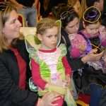 Big dance party for masked children 32