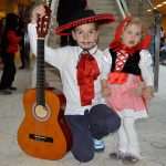 Big dance party for masked children 8