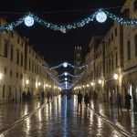 First Christmas light decorations on Stradun! 7 Christmas lights