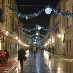 First Christmas light decorations on Stradun! 1 Christmas lights