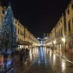 First Christmas light decorations on Stradun! 9 Christmas lights