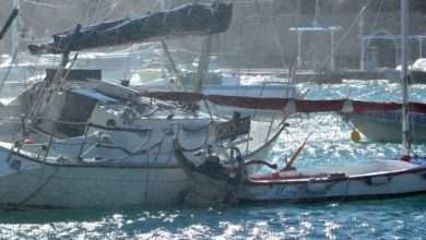 Drama in Orsan: While saving a ship man ended over board! 1 Storm Orsan ship