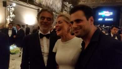 Sharon Stone delighted with the 2Cellos duo 59 Sharon Stone Andrea Bocelli