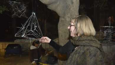 Dante Alighieri Street Decorated with Metal Hangers 11 stubicar stars