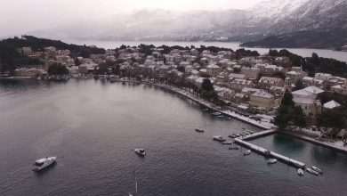 Enjoy the View: Aerial Video of Cavtat Under the Snow 1 Aerial Video Cavtat Snow
