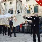 Photo Gallery: White Doves, Traditional Costumes, People Honoring Our Patron, St. Blaise 7 Kandelora Candle Mass Opening 5