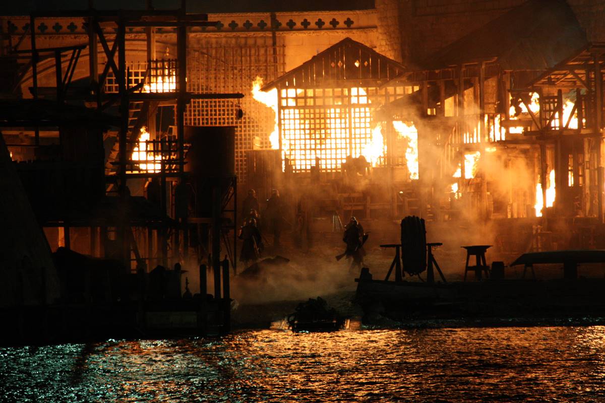 Photo Gallery: Fire on the Set of the Robin Hood