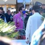 Laid-Back Nicolas Cage Gladly Poses with Fans in Cavtat Wearing a Pink Leather Jacket 11 Nicolas Cage Pink Jacket Pedro Pascal "The Unberable Weigt of Massive Talent" Filming