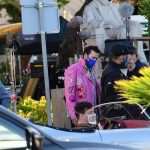 Laid-Back Nicolas Cage Gladly Poses with Fans in Cavtat Wearing a Pink Leather Jacket 12 Nicolas Cage Pink Jacket Pedro Pascal "The Unberable Weigt of Massive Talent" Filming
