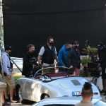 Laid-Back Nicolas Cage Gladly Poses with Fans in Cavtat Wearing a Pink Leather Jacket 20 Nicolas Cage Pedro Pascal "The Unberable Weigt of Massive Talent" Filming