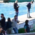Laid-Back Nicolas Cage Gladly Poses with Fans in Cavtat Wearing a Pink Leather Jacket 26 Nicolas Cage Pedro Pascal "The Unberable Weigt of Massive Talent" Filming