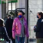 Laid-Back Nicolas Cage Gladly Poses with Fans in Cavtat Wearing a Pink Leather Jacket 47 Nicolas Cage Pink Jacket Pedro Pascal "The Unberable Weigt of Massive Talent" Filming