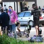 Laid-Back Nicolas Cage Gladly Poses with Fans in Cavtat Wearing a Pink Leather Jacket 10 Nicolas Cage Pink Jacket Pedro Pascal "The Unberable Weigt of Massive Talent" Filming