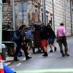 Nicolas Cage Pedro Pascal filming of "The Unbearable Weight of Massive Talent"