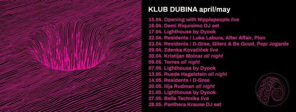 Dubina / the Depth: A New Club in Town 1 Dubina Programme