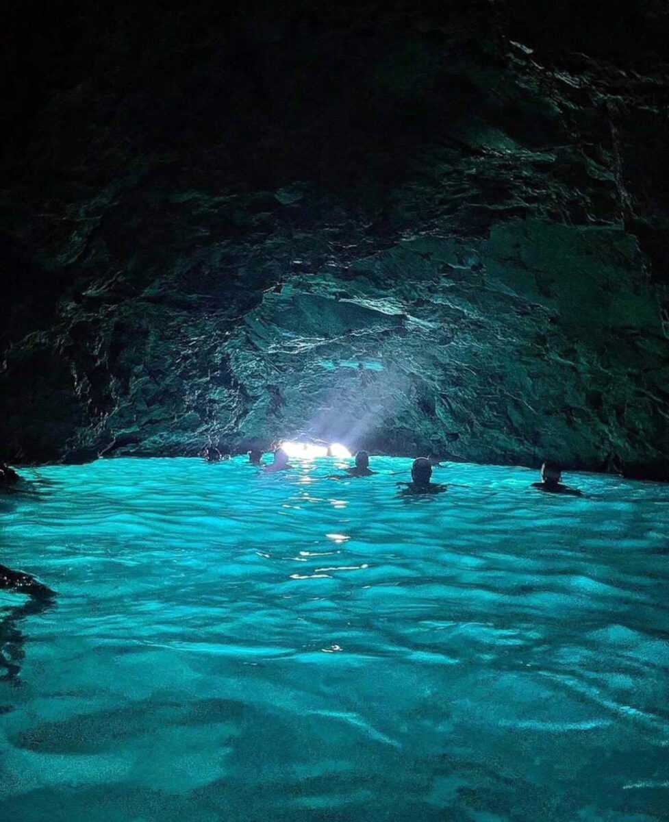Inside the Blue Cave — glowing blue water Dubrovnik Blue Cave tour Garitransfer